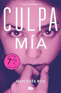 Woman on "Culpa Mía" book cover by Mercedes Ron.