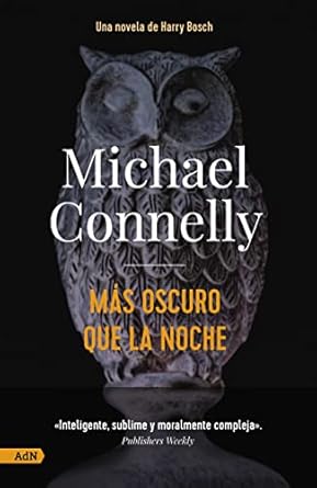 Michael Connelly book cover with owl sculpture.